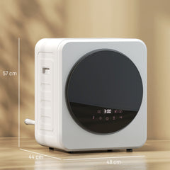 Kozy 4kg Vented Tumble Dryer, 800W Compact Freestanding Front Tumble Dryer with Stainless Steel Tub and Customisable Timer, Wall-Mounted Portable Small Clothes Drying Machine, White