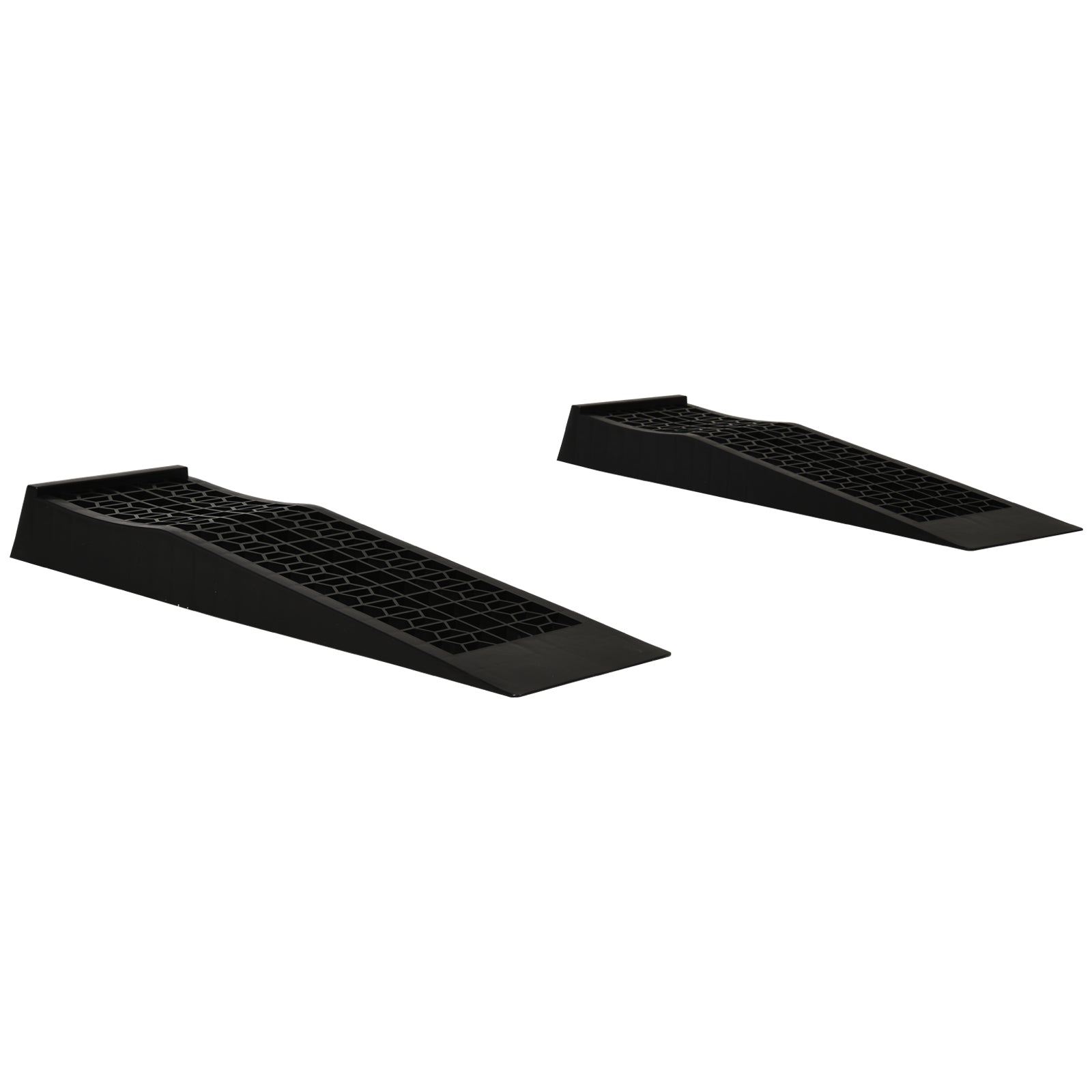 HOMCOM Set of 2 Durable Plastic Curb Ramps with Anti