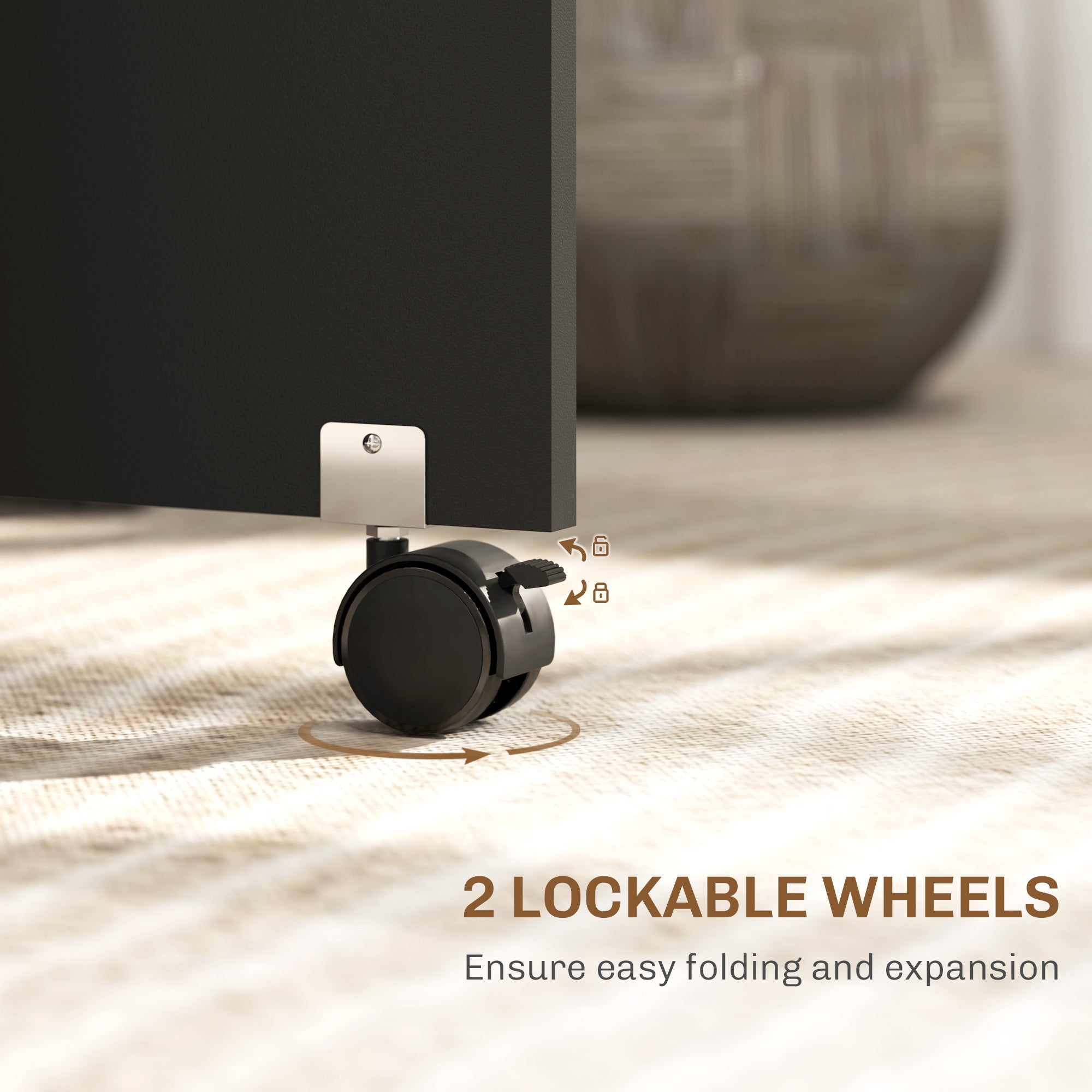 Kozy Folding Dining Table, Drop Leaf Table with 2-Tier Shelves, Rolling Casters, for Small Spaces, Kitchen, Cement Grey