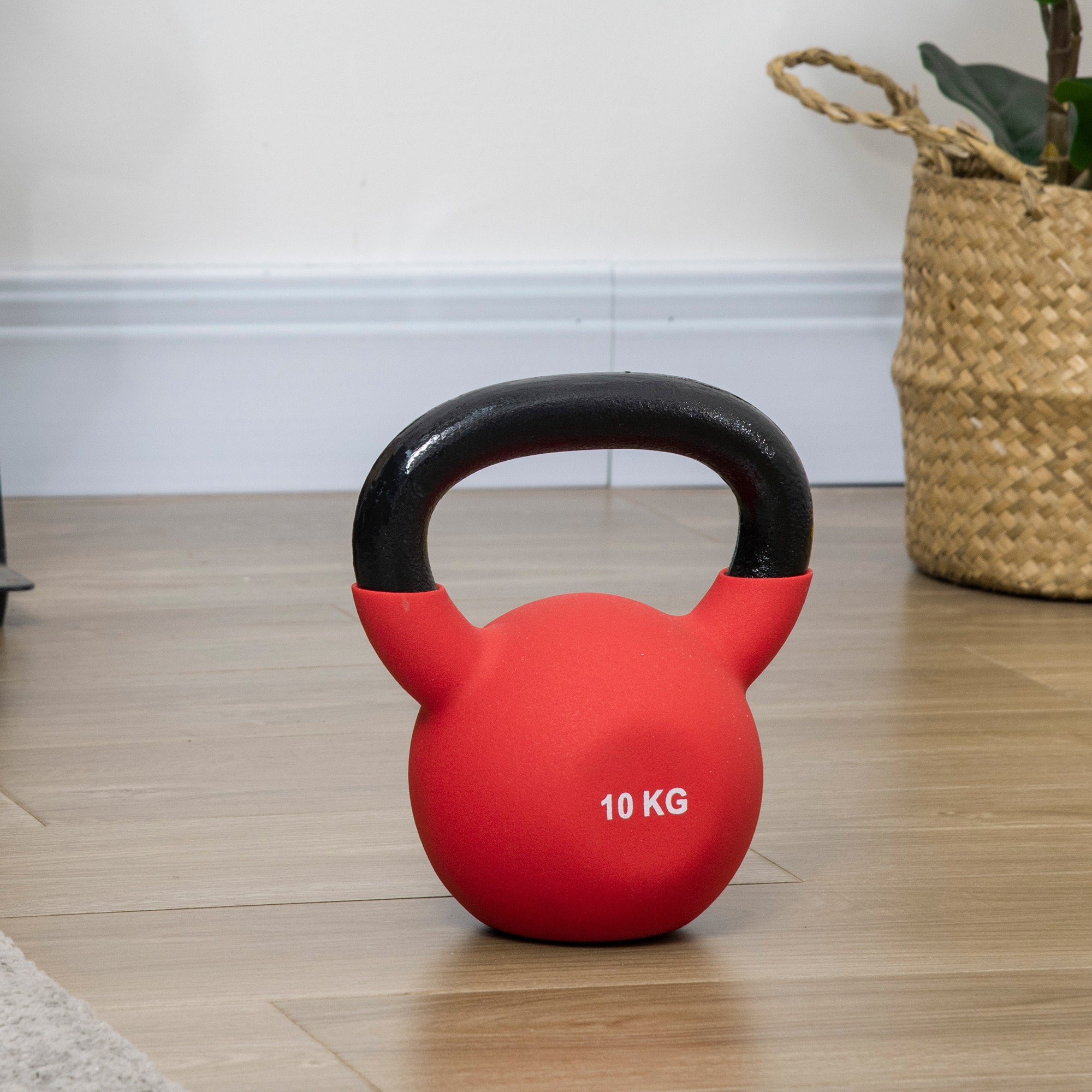 Kozy Soft Kettlebell, 10kg Kettle Bell with Non-Slip Handle for Home Gym Weight Lifting and Strength Training, Red
