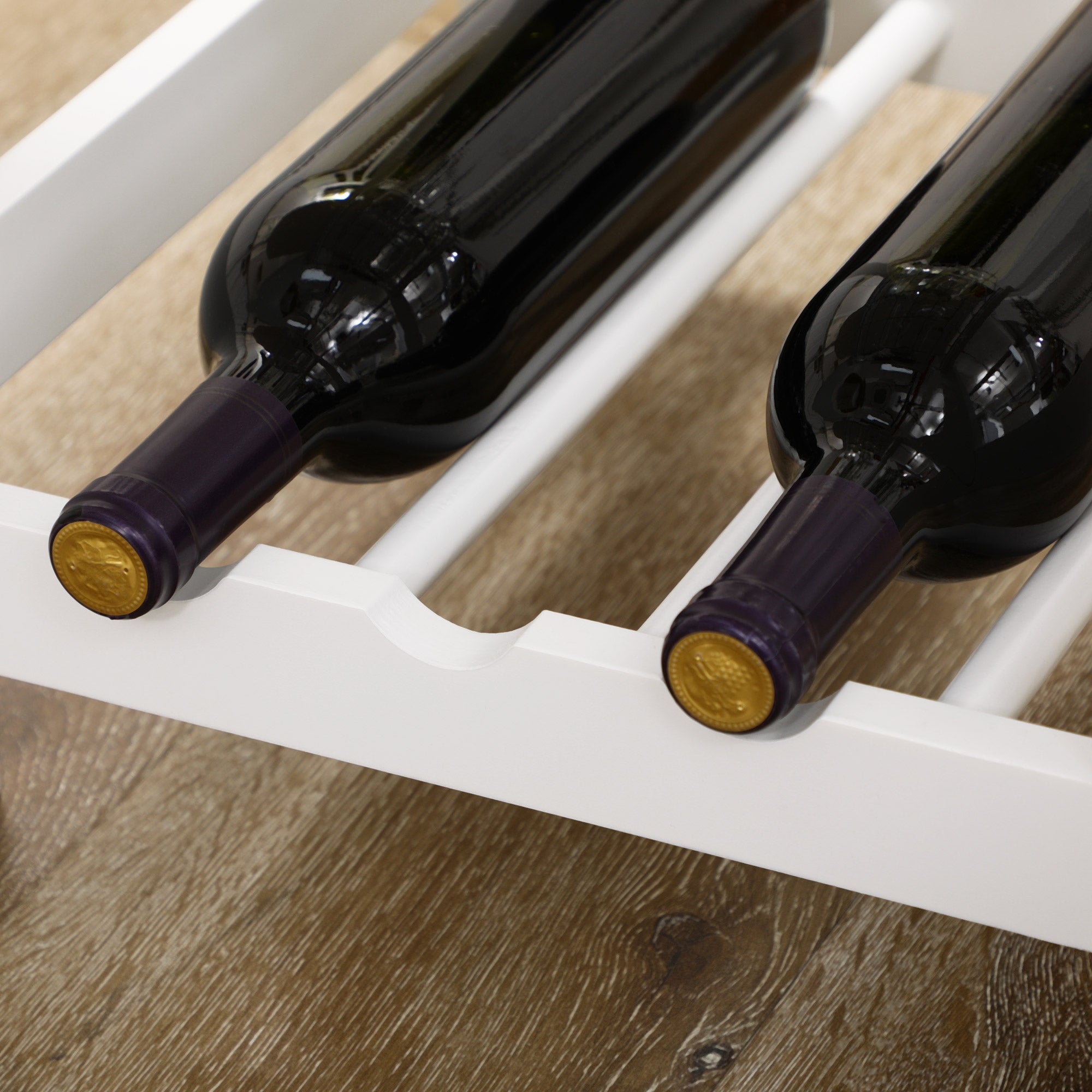 Kozy 3 Piece Bar Table Set, Breakfast Bar table and Stools with Storage Shelf, Drawer, Wire Basket and Wine Rack for Kitchen, Home Bar, Natural and White