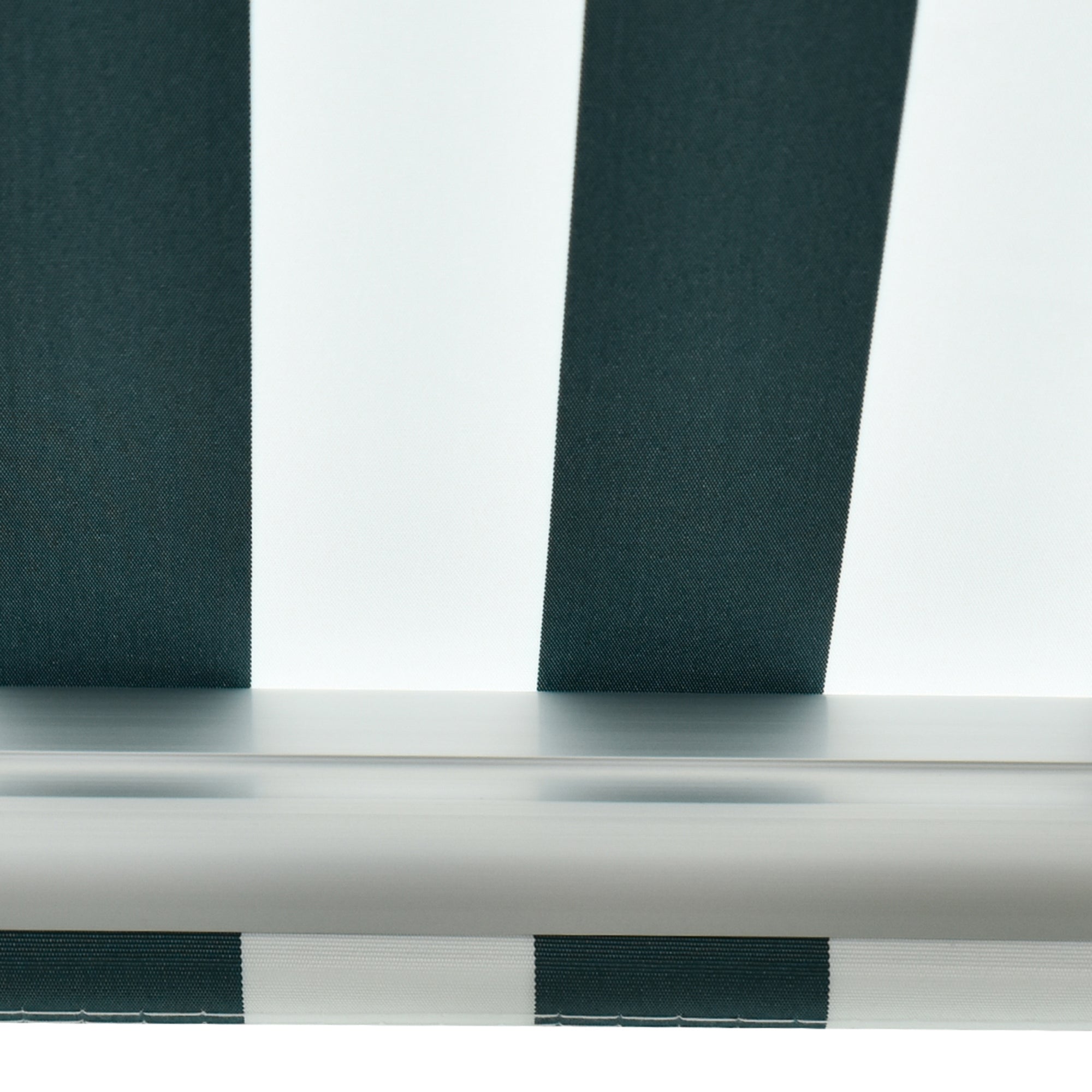 Kozy - Manual Retractable Awning, size (3.5m x2.5m)-Dark Green/White Stripes