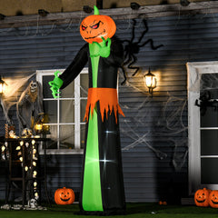 Kozy 9FT Inflatable Halloween Pumpkin Ghost with Build in LED,  Outdoor Lighted Blow Up Inflatables for Party Indoor, Garden, Lawn