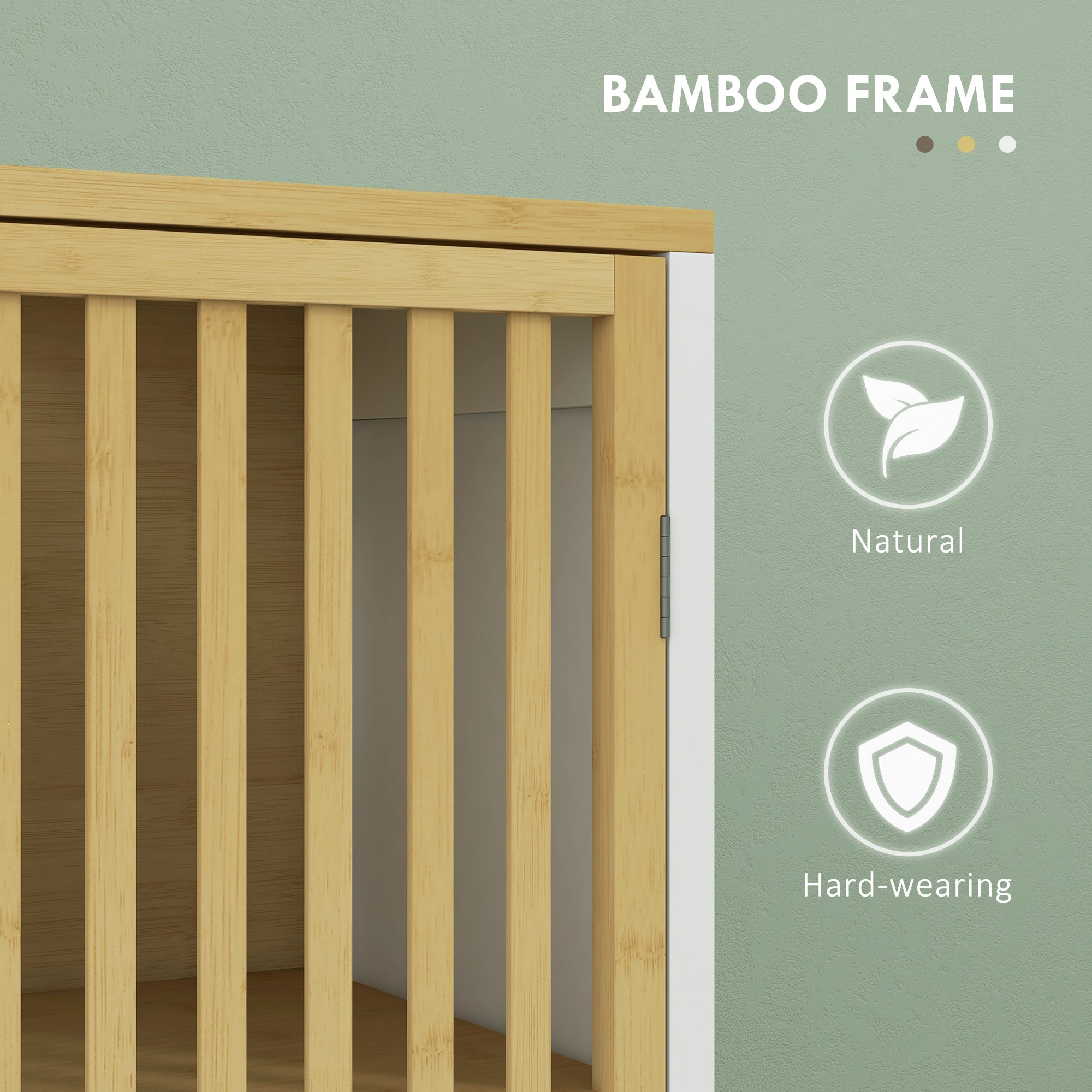 Bamboo-Blend Retro Cut-Out Under Sink Cabinet