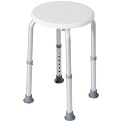 Kozy Shower Chair, Height Adjustable Aluminium Shower Stool with Non-Slip Feet for Disabled, Elderly, White