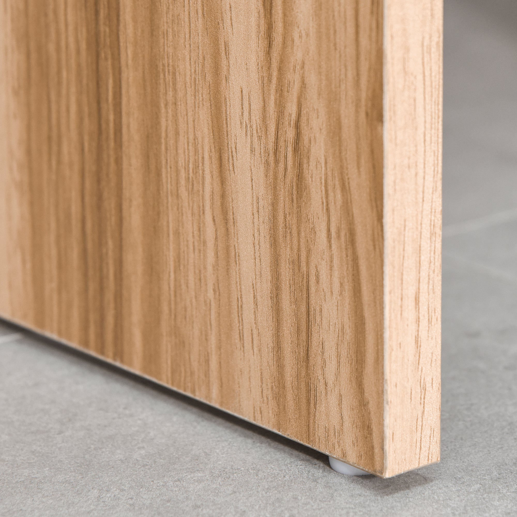 Kozy Dressing Table with Flip-Up Mirror and Cushioned Stool, Makeup Vanity Desk with Hidden Compartments and Storage Drawer, Convertible Writing Table for Bedroom, Natural