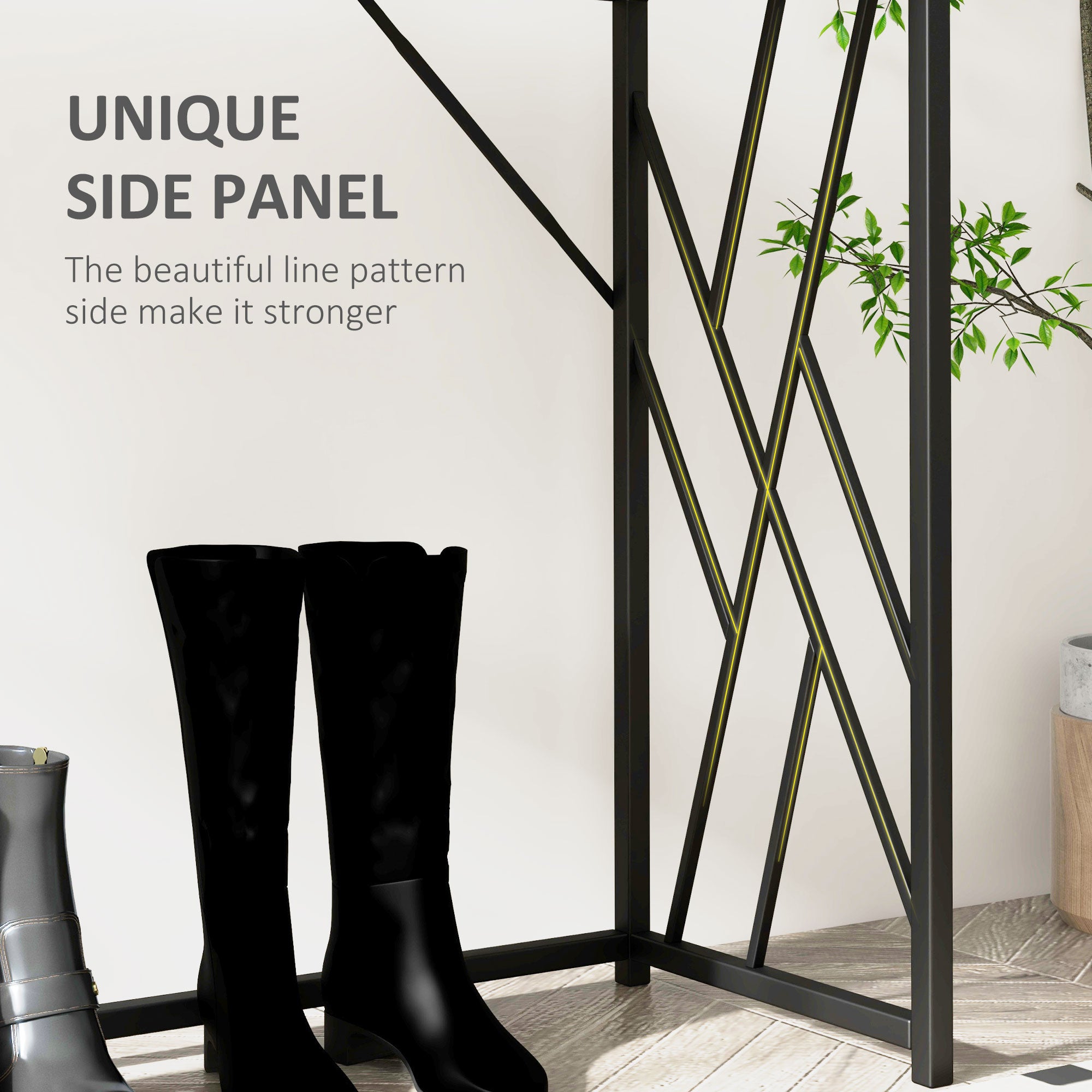 Kozy Console Table, Industrial Sofa Table with Metal Frame for Living Room, Hallway, 120 cm, Grey