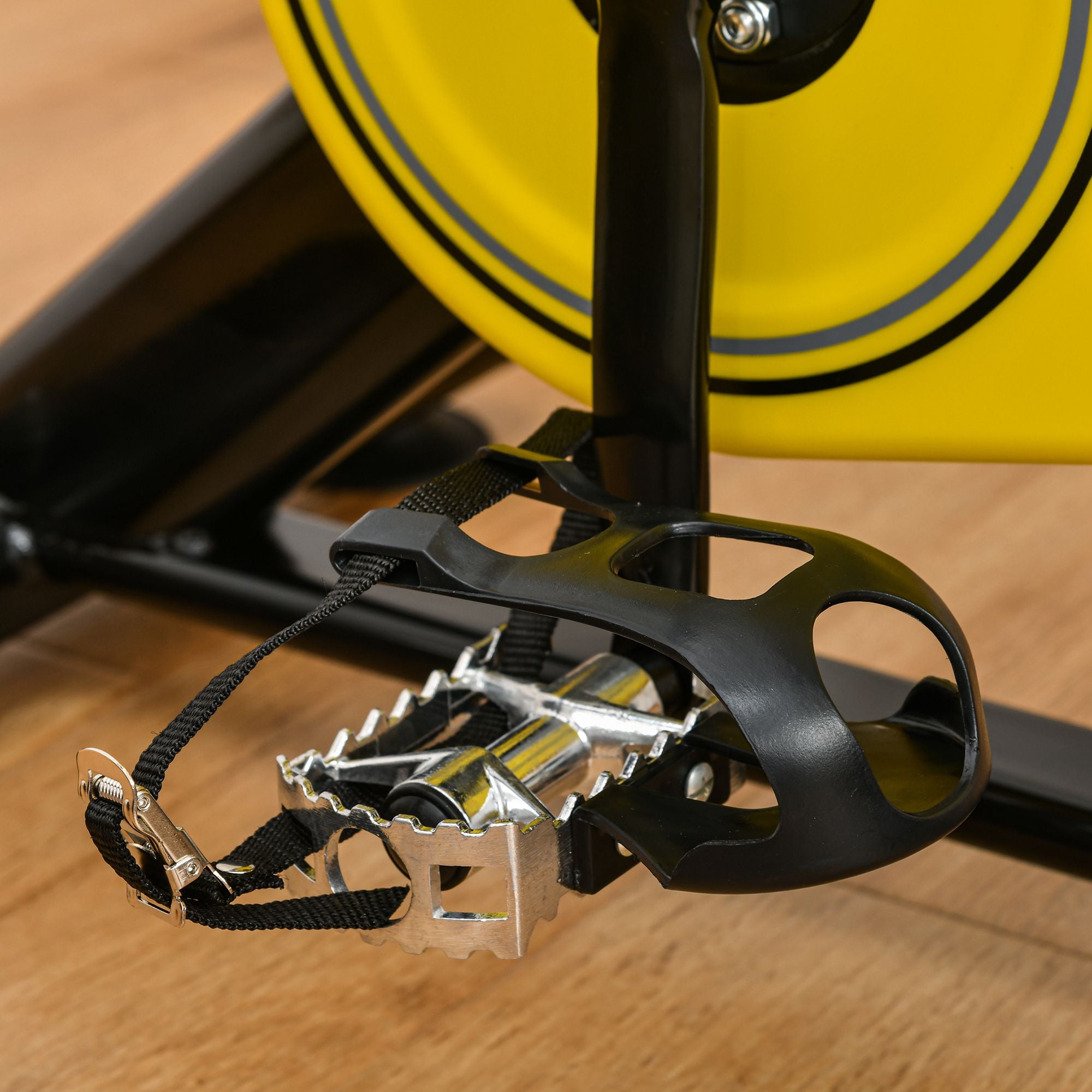 Kozy Exercise Bike, with 6kg Flywheel Belt Drive, Adjustable Resistance, LCD Display - Yellow