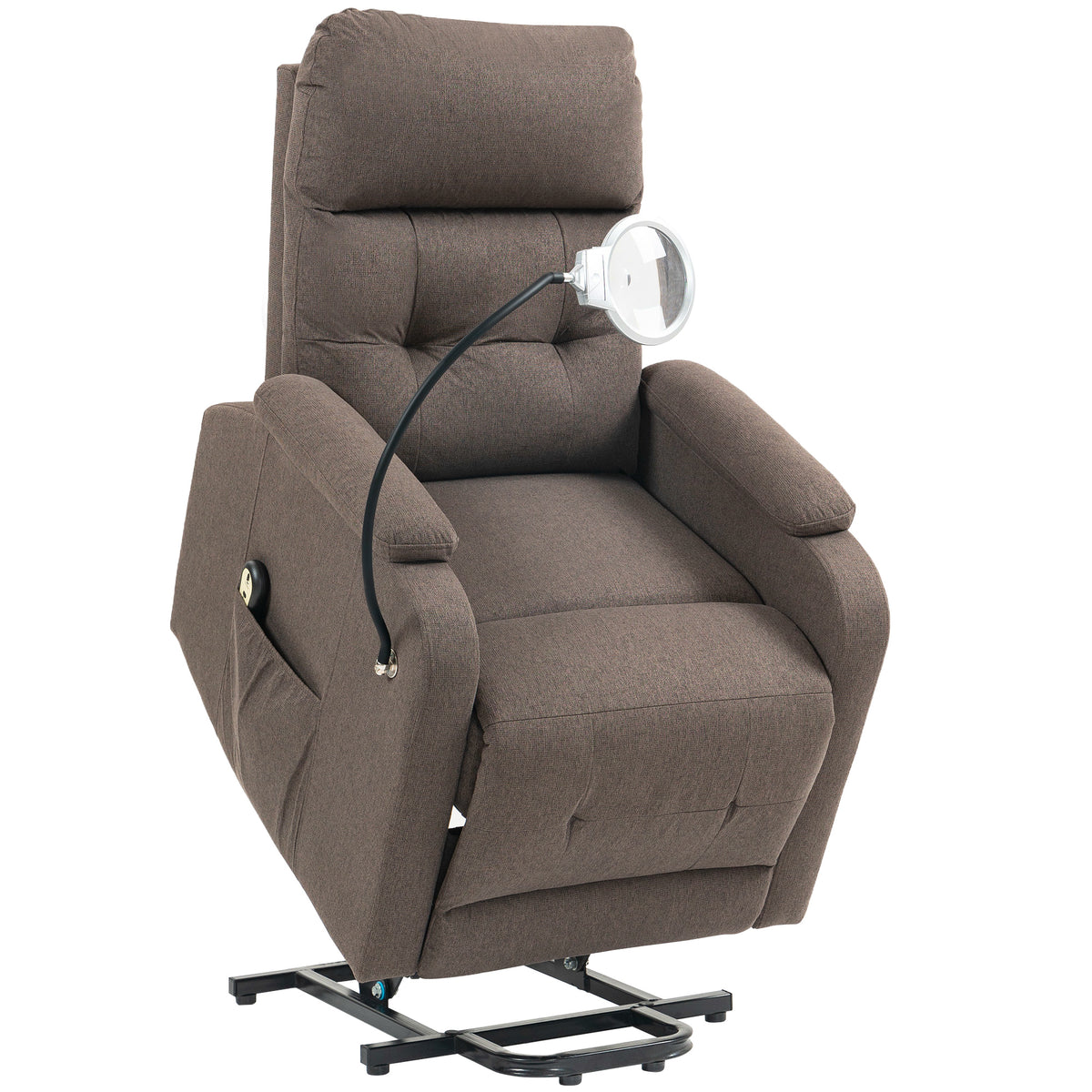Kozy - Electric Rise/Recline Armchair, with Reading Light - Brown