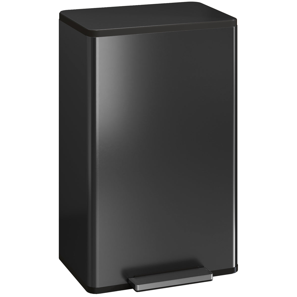 Kozy 45L Kitchen Bin, Pedal Bin with Soft-Close and Stay-Open Lid, Removable Inner Bucket, Odor Control for Kitchen, Office