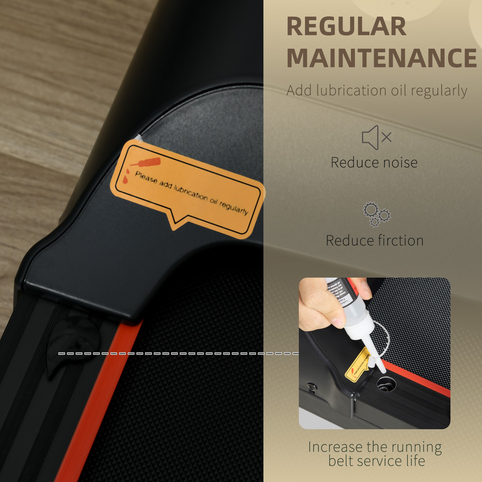 Kozy Foldable Walking Treadmill, with LED Display and Wheels, for Home, Office, Gym, Red