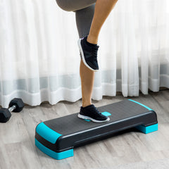 Kozy Aerobic Step, 10cm, 15cm & 20cm Height Adjustable Exercise Stepper for Exercise Workout, Nonslip Step Board Great for Home & Office, Grey and Red