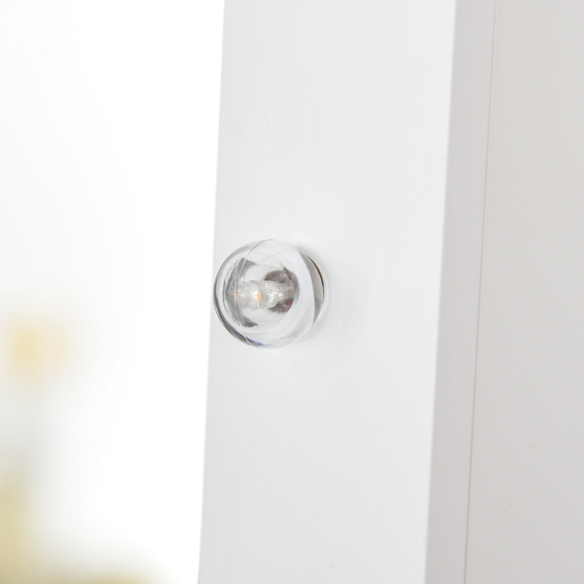 Kozy Free Standing LED Mirrored Jewelry Cabinet Armoire Floor Organiser W/ 3 Angle Adjustable For Rings Earrings Bracelets Cosmetics Warm White