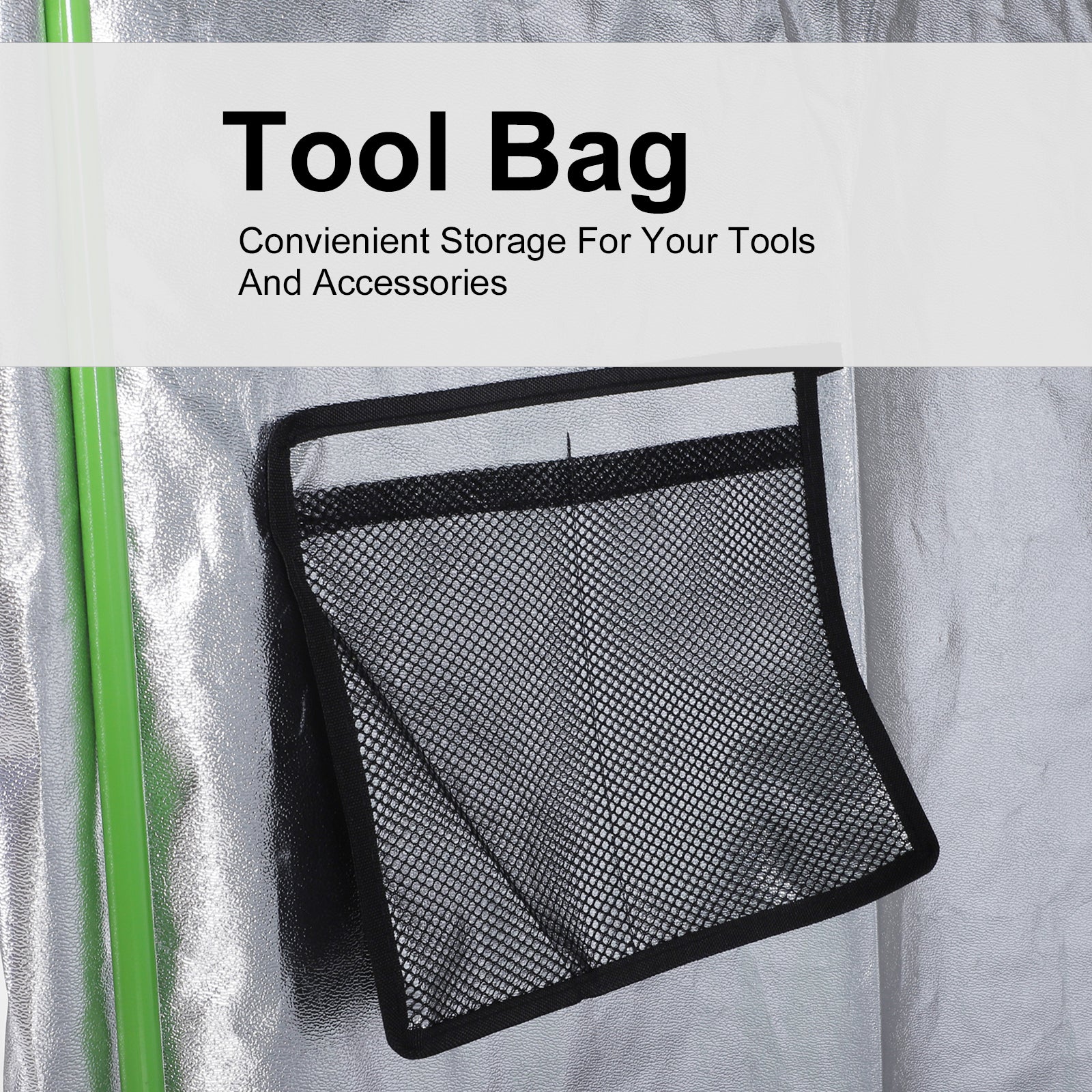 Kozy Grow Tent Reflective Mylar Hydroponic with Adjustable Vents and Floor Tray for Indoor Plant Growing, 80 x 80 x 160 cm (31.5" x 31.5" x 63")