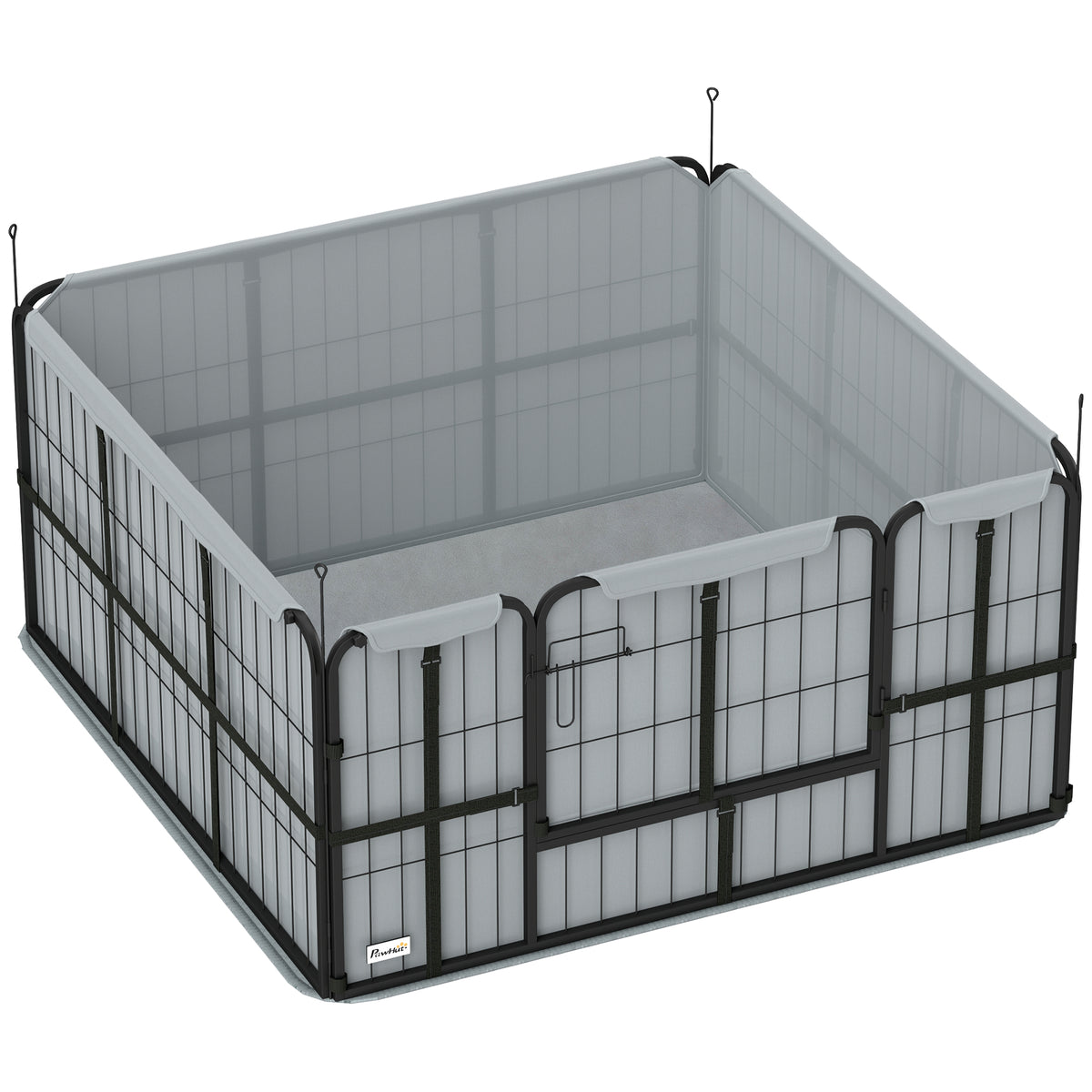 Kozy Steel Dog Whelping Box with Washable Whelping Pad, Wind-Resistant Cloth, for Small, Medium Dogs, 122 x 122 x 60cm