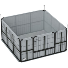 Kozy Steel Dog Whelping Box with Washable Whelping Pad, Wind-Resistant Cloth, for Small, Medium Dogs, 122 x 122 x 60cm