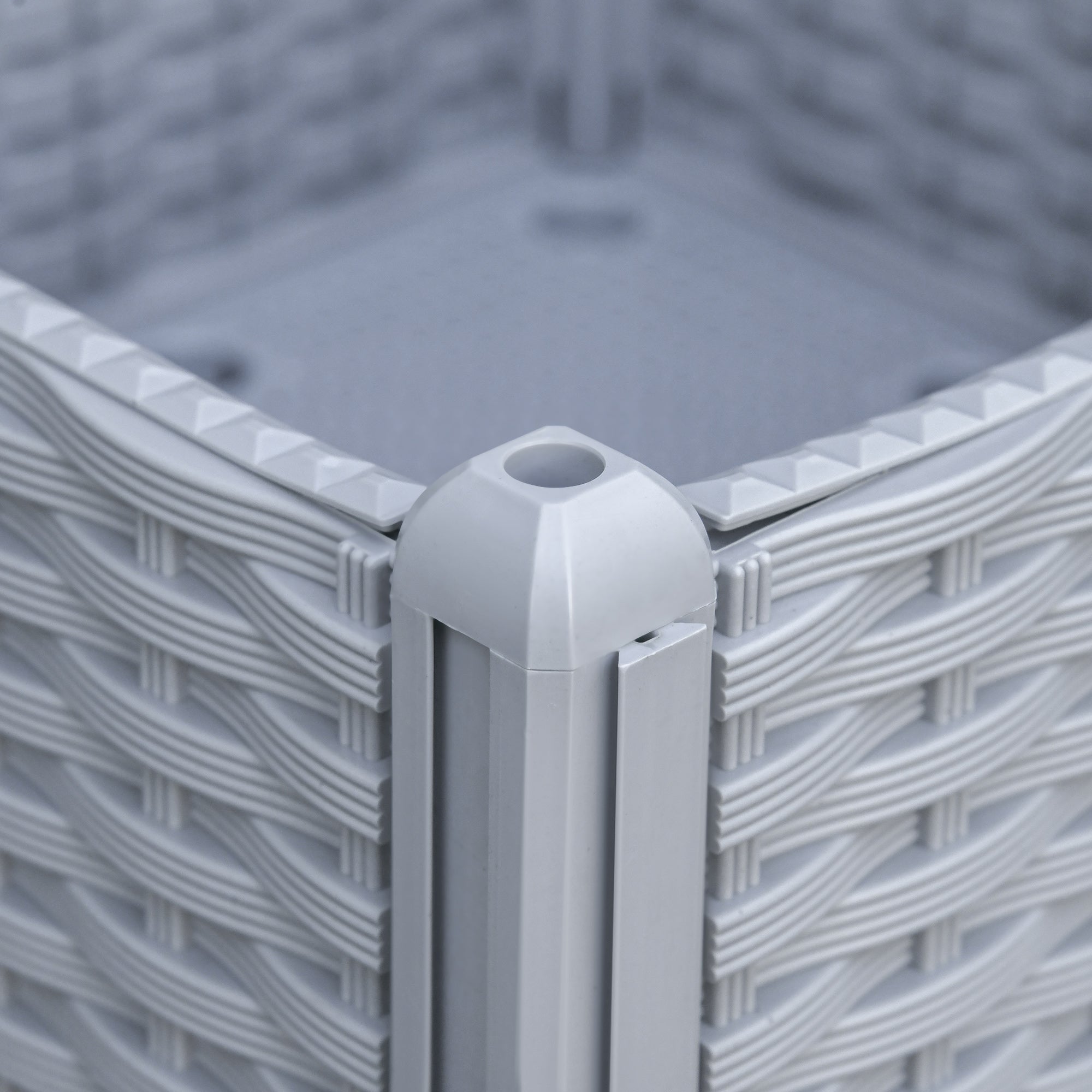 Kozy Set of 4 26L Garden Raised Bed Elevated Patio Flower Plant Planter Box PP Vegetables Planting Container, Grey