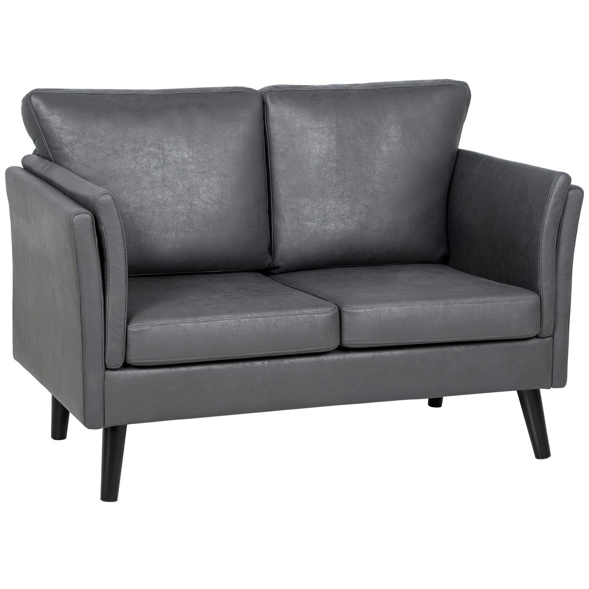 Kozy - Two-Seater Leathaire Sofa - Grey