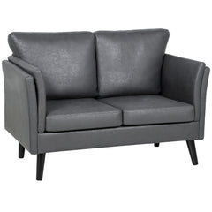 Kozy - Two-Seater Leathaire Sofa - Grey