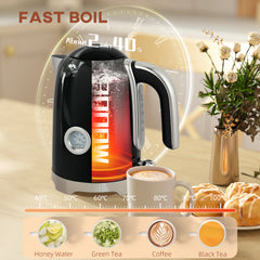 Kozy - Retro Toaster and Kettle Set - Black