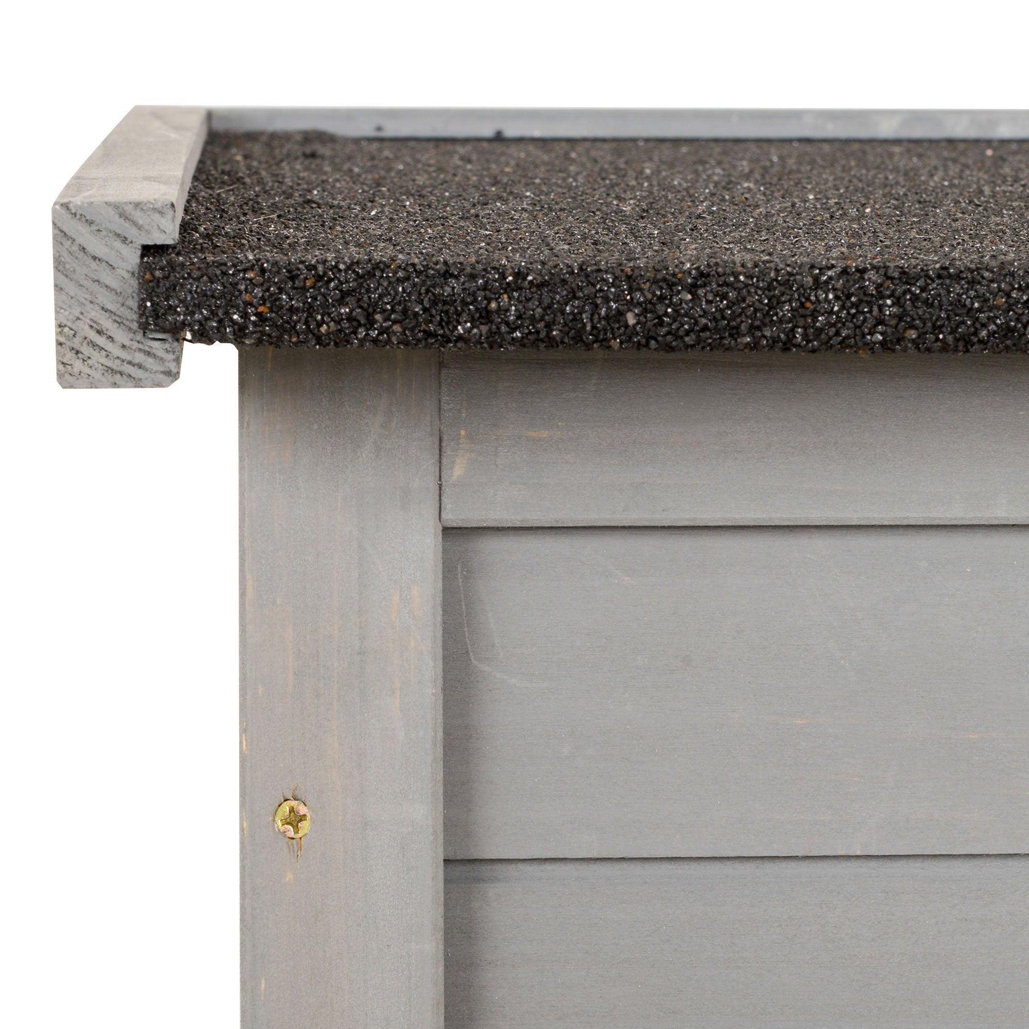 Kozy Garden Shed Wooden Garden Storage Shed 2 Door Unit Solid Fir Wood Garage Tool Organisation Cabinet, 87L x 46.5W x 96.5Hcm, Grey