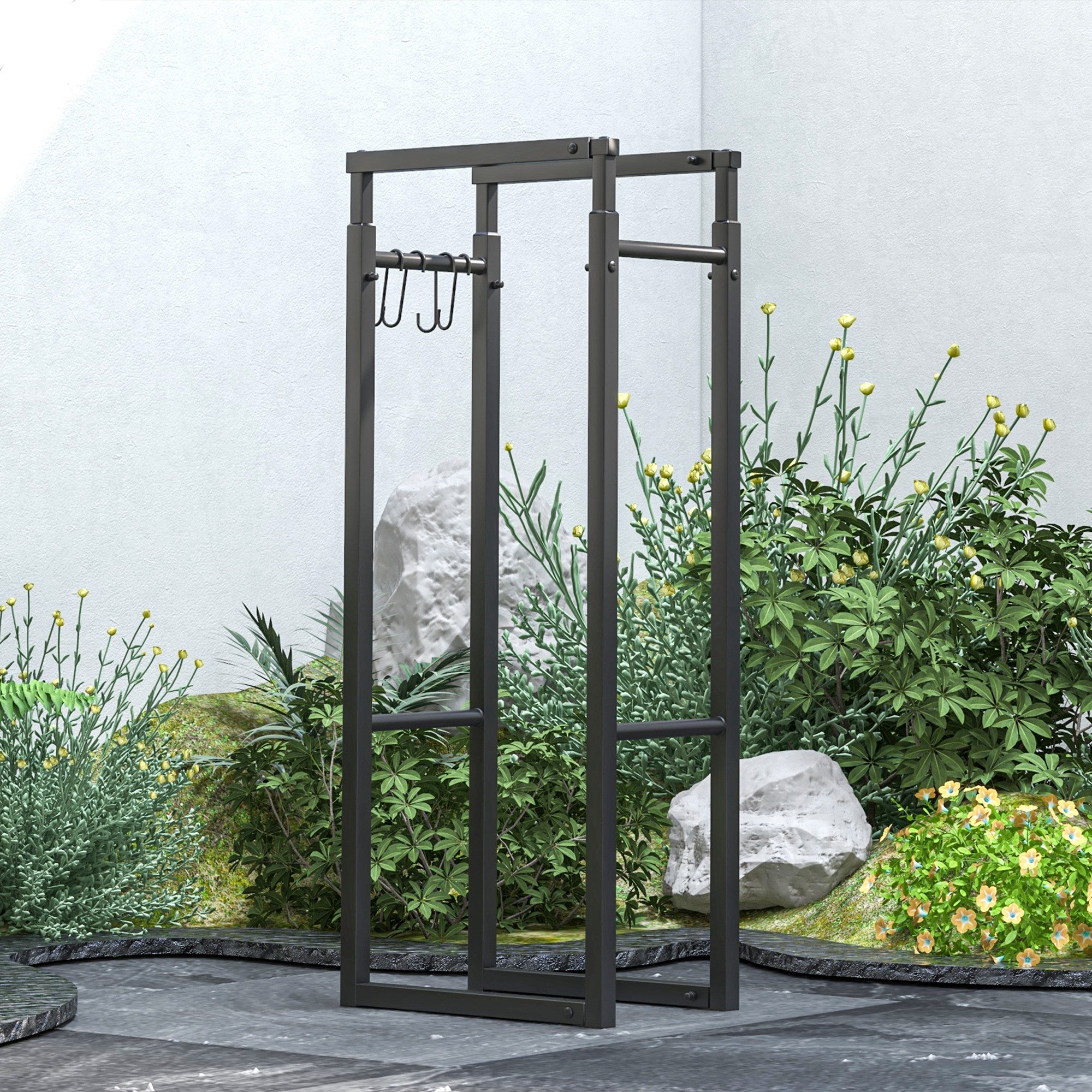 Kozy - 40-65/100-150cm Adjustable Metal Firewood Log Holder