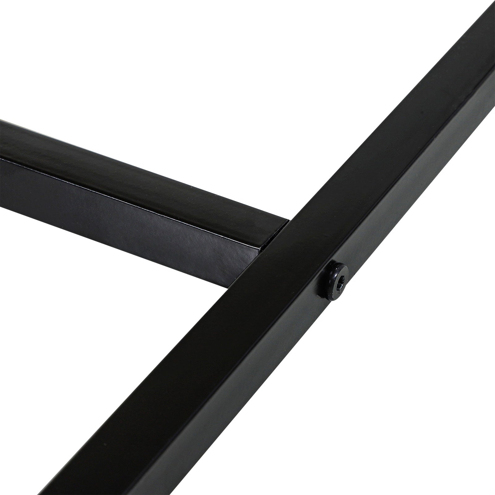 Kozy Bedside Table Nightstand Two-Drawer Bedroom Storage Unit Zig Zag Design with Black Metal Handles, Natural