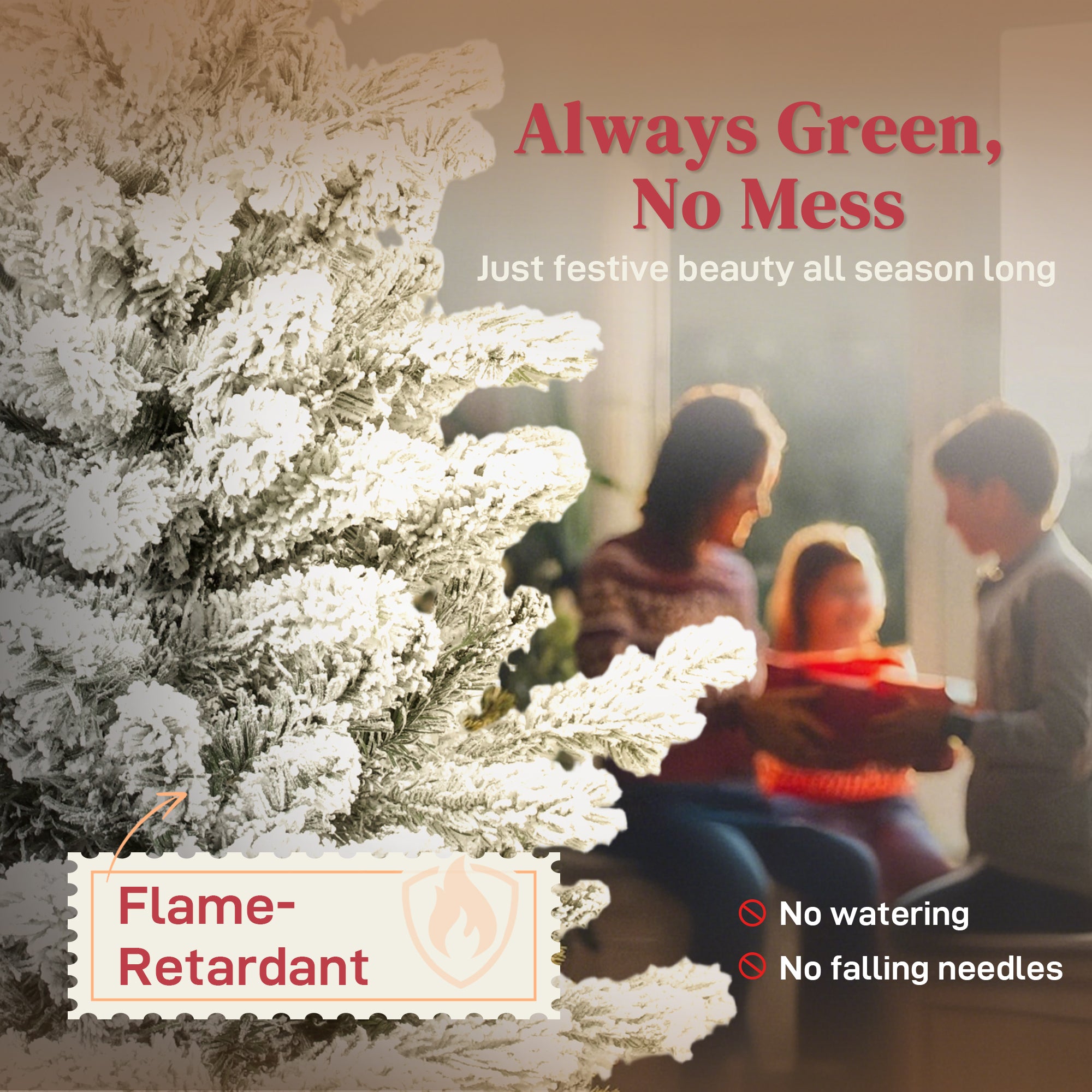 Kozy - 7ft Flocked Artificial Christmas Tree