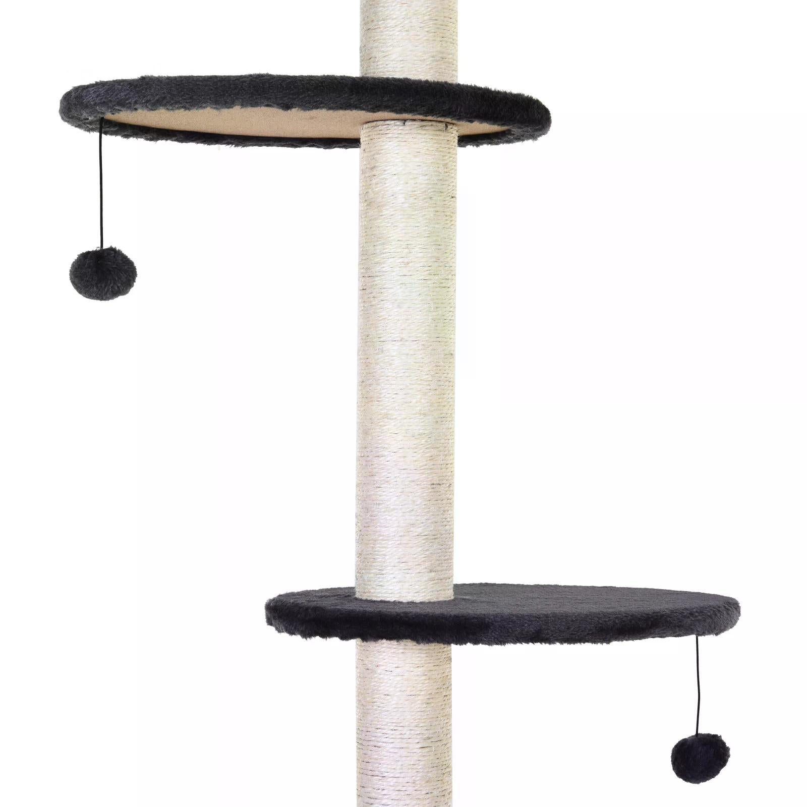 PawHut Vertical Cat Tree, Adjustable Height, Floor