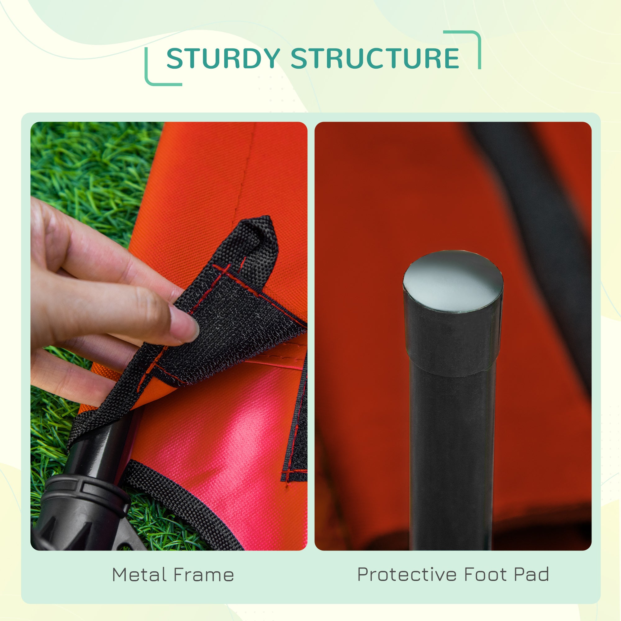 Kozy Raised Dog Bed Cat Elevated Lifted Portable Camping w/ Metal Frame Black and Red (Small)