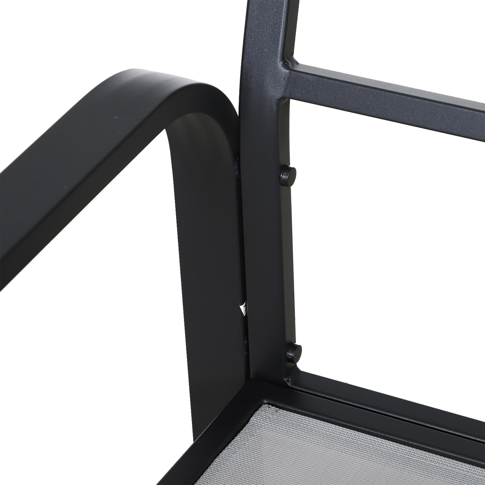 Kozy 4pcs Garden Sofa Set 2 Single Armchair, 1 Bench & 1 Coffee Table Set Aluminum Frame Patio Furniture with Cushions, Black