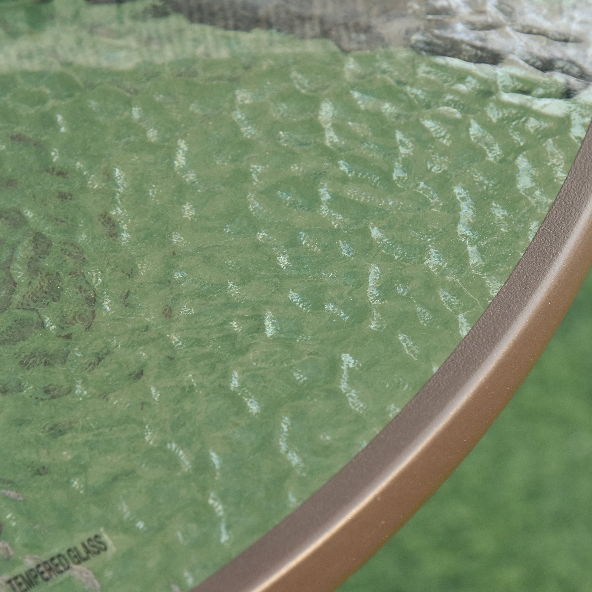 Kozy Garden Patio Texteline Folding Chairs Plus Table and Parasol Furniture Bistro Set 6 Pieces - Coffee/Cream