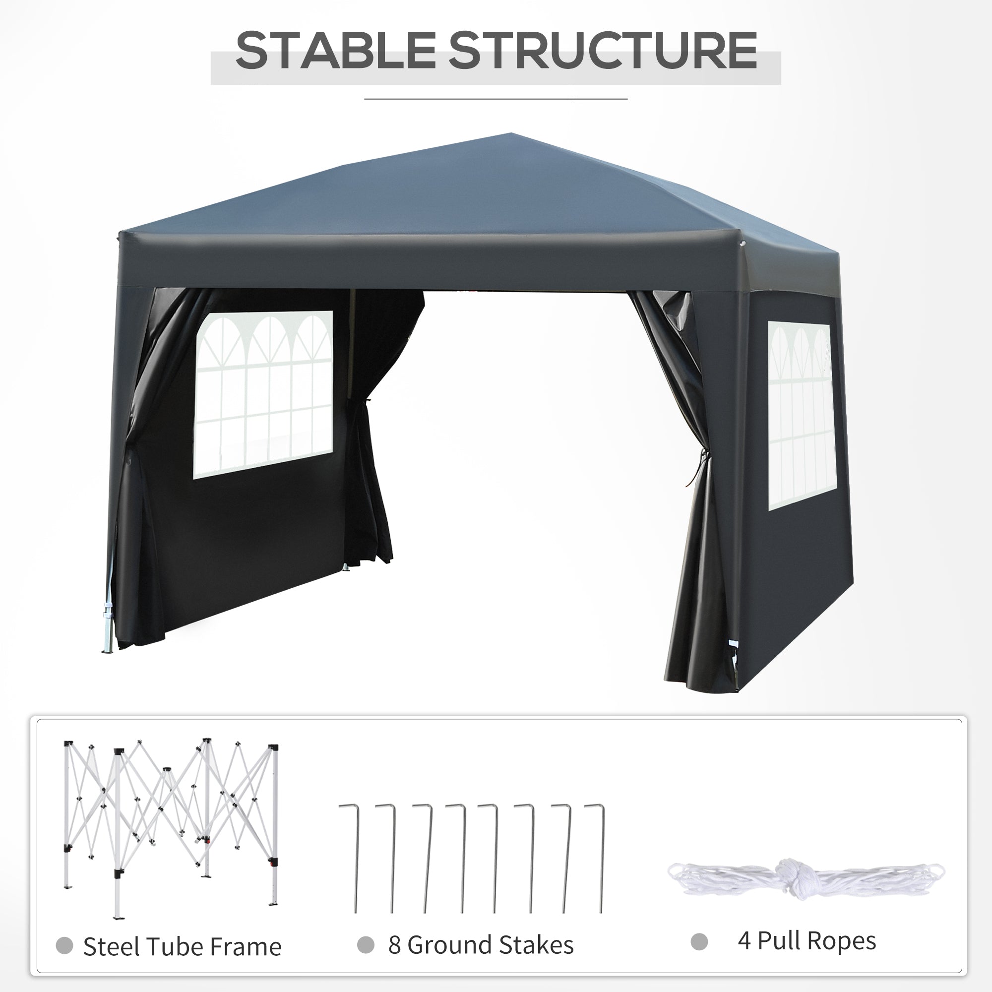 Outsunny 3x3m Pop up Gazebo Marquee