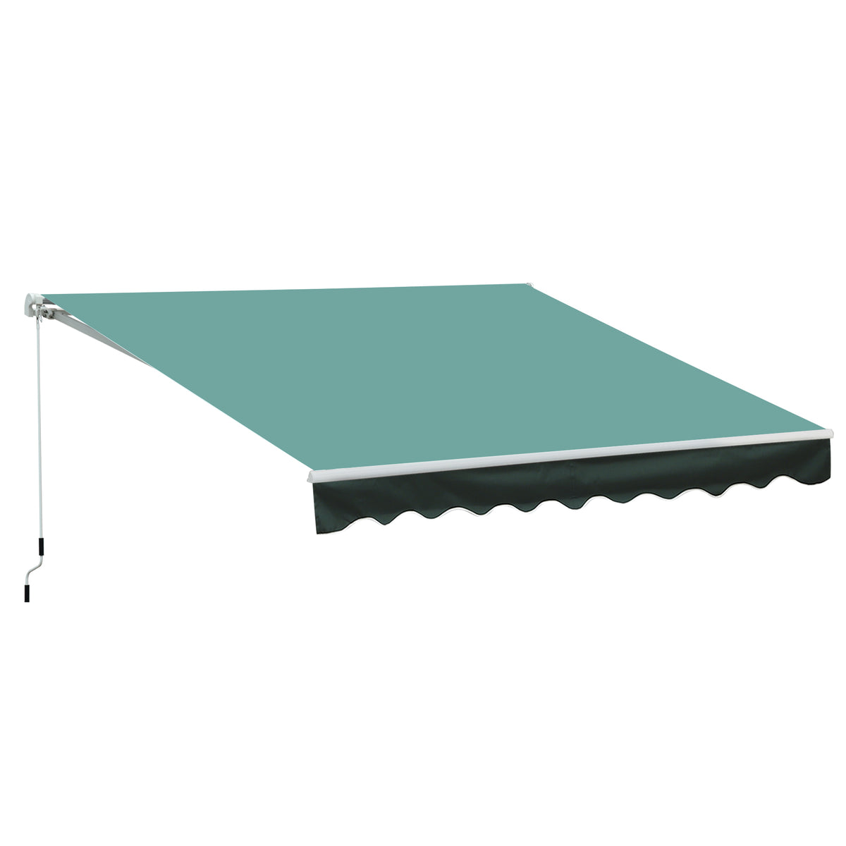 Kozy 3x2.5 m Sun Shade Canopy Garden Patio Manual Retractable Awning Canopy-Dark Green