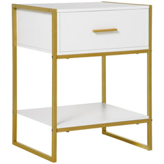 Kozy Modern Bedside Table - White