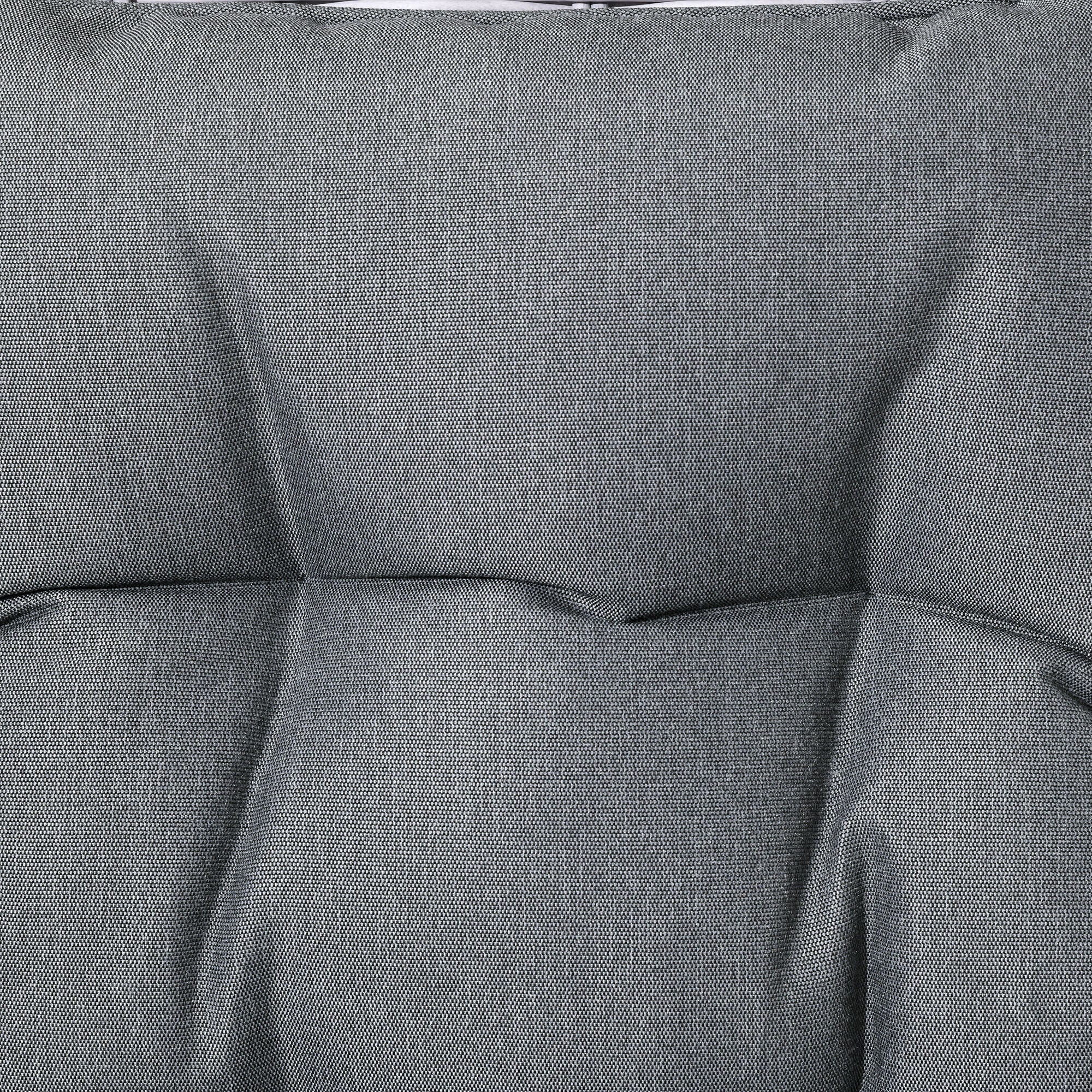 Kozy Garden PE Rattan Dining Sofa Set, Outdoor 4 Seater Wicker Furniture, High Back Chairs with Cushions, Tempered Glass Coffee Table for Patio, Mixed Grey