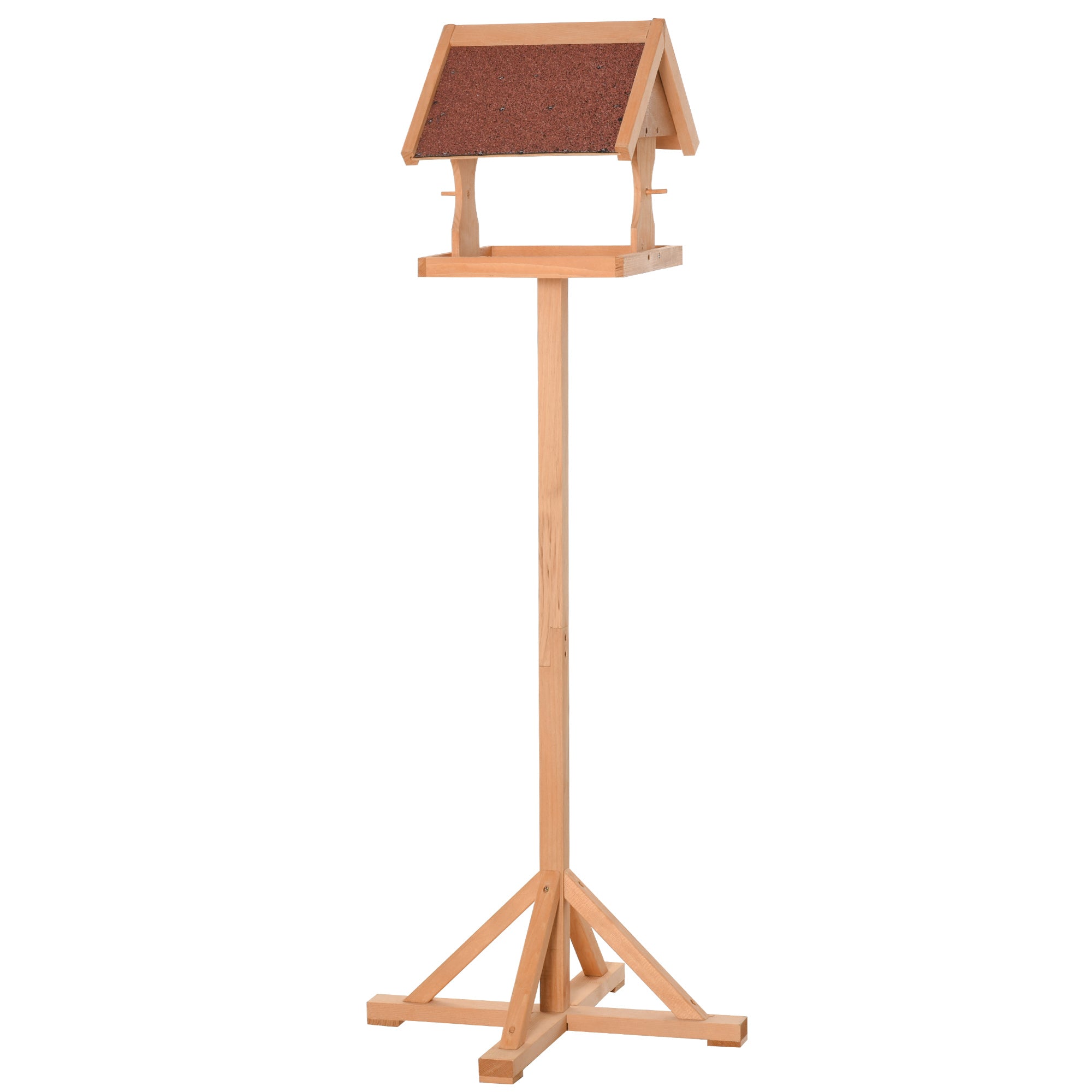 Kozy Wooden Bird Table Wild Bird Feeding Station Freestanding Feeder for Garden Outdoor 55 x 55 x 144cm