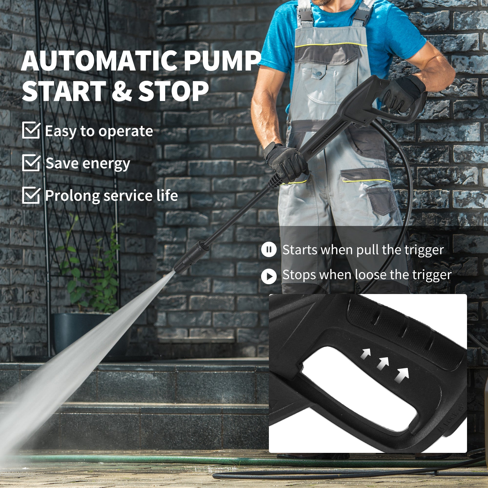 Kozy 2200W High Pressure Washer, 170 Bar Pressure, 420 L/h Flow, Portable Electric Power Washer Jet Wash Cleaner with Adjustable Nozzle 6M Hose and Hose Reel for Home Patio Car Driveway