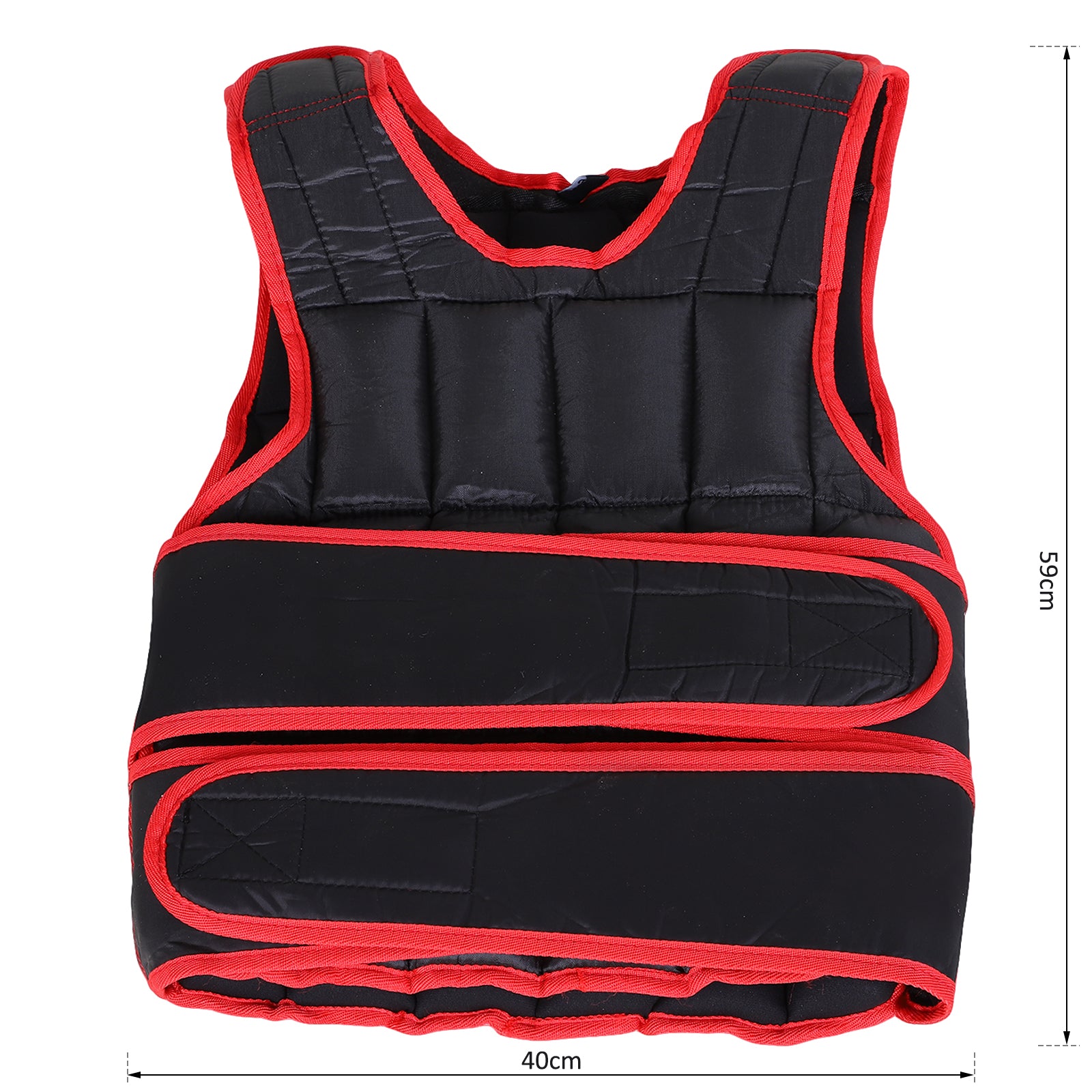 HOMCOM 10kg Adjustable Exercise Workout Metal Sand Weight Vest Red