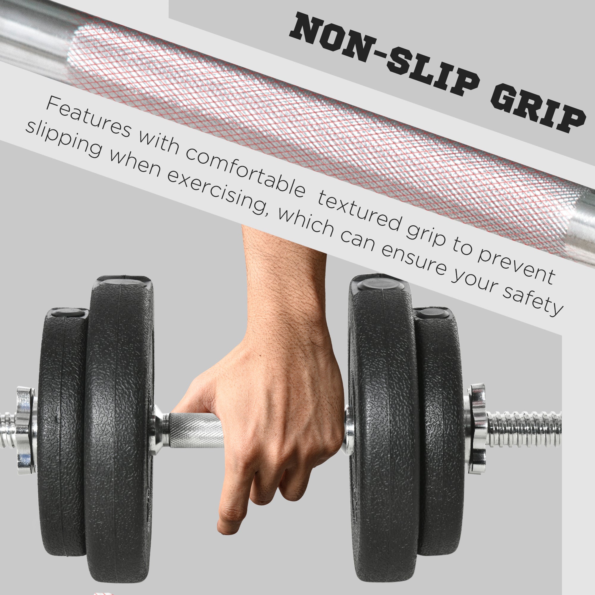 Kozy 20KG Adjustable Weights Dumbbells Set, Dumbbell Hand Weights for Home Office Gym Body Fitness Lifting Training, Black