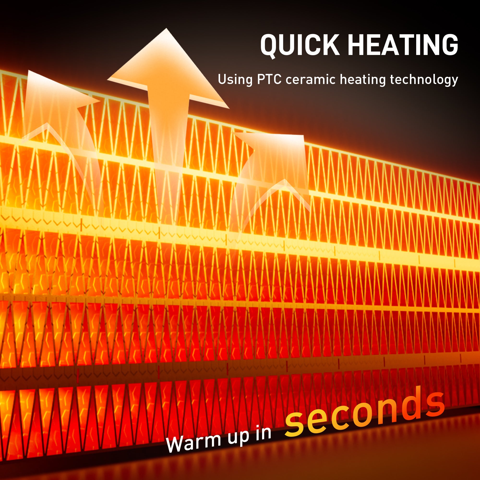 Kozy - 2000W Ceramic Electric Heater with Fan, Timer, Oscillation - White