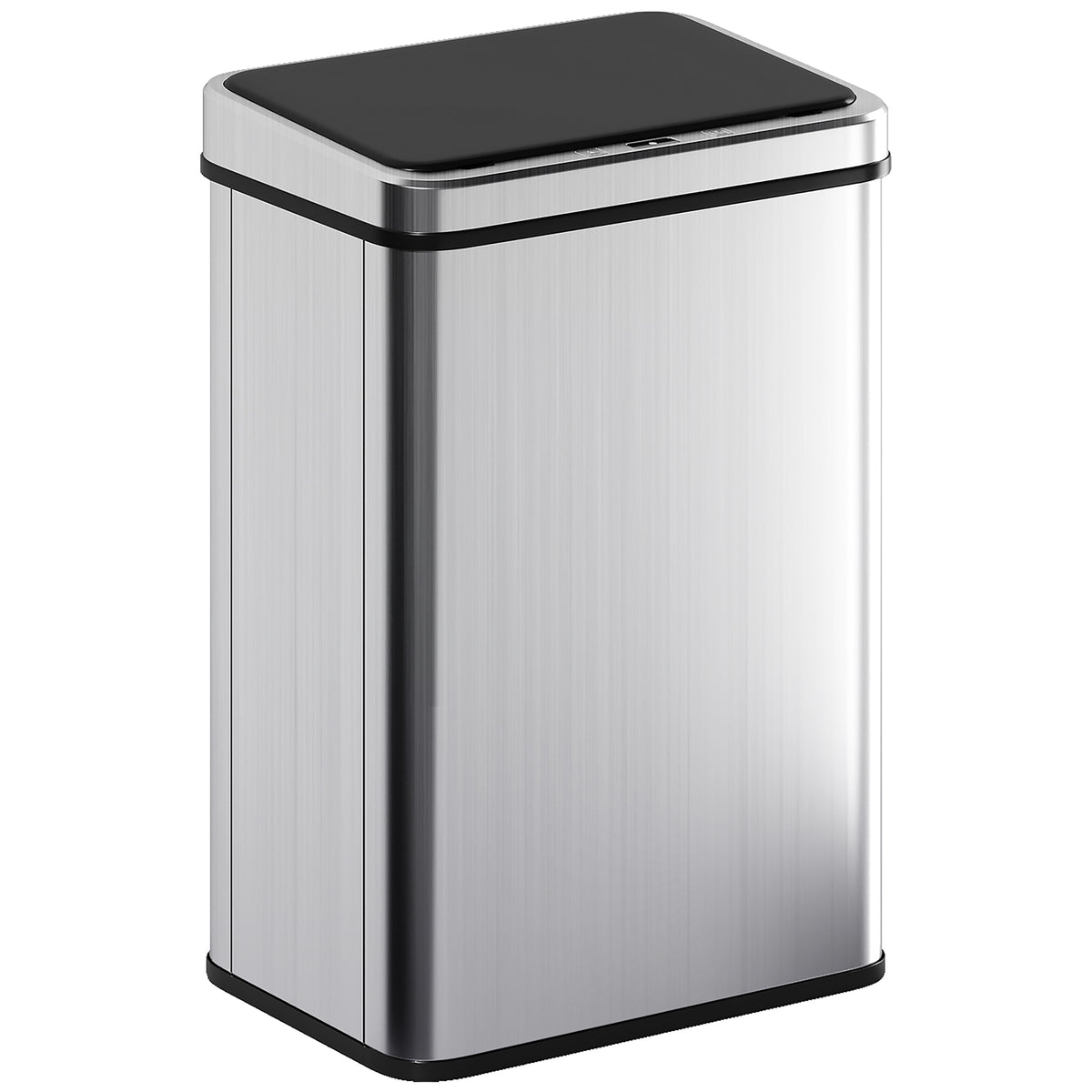 Kozy - 40L Sensor Bin with Quiet Soft-Close Lid, Automatic Touchless Motion Sensor Kitchen Bin with Fingerprint Resistant Stainless Steel for Hygienic Gyms, Home Office Use, Silver Tone