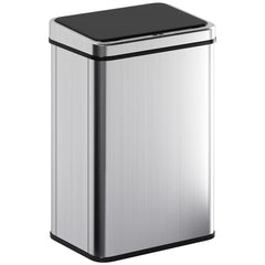 Kozy - 40L Sensor Bin with Quiet Soft-Close Lid, Automatic Touchless Motion Sensor Kitchen Bin with Fingerprint Resistant Stainless Steel for Hygienic Gyms, Home Office Use, Silver Tone