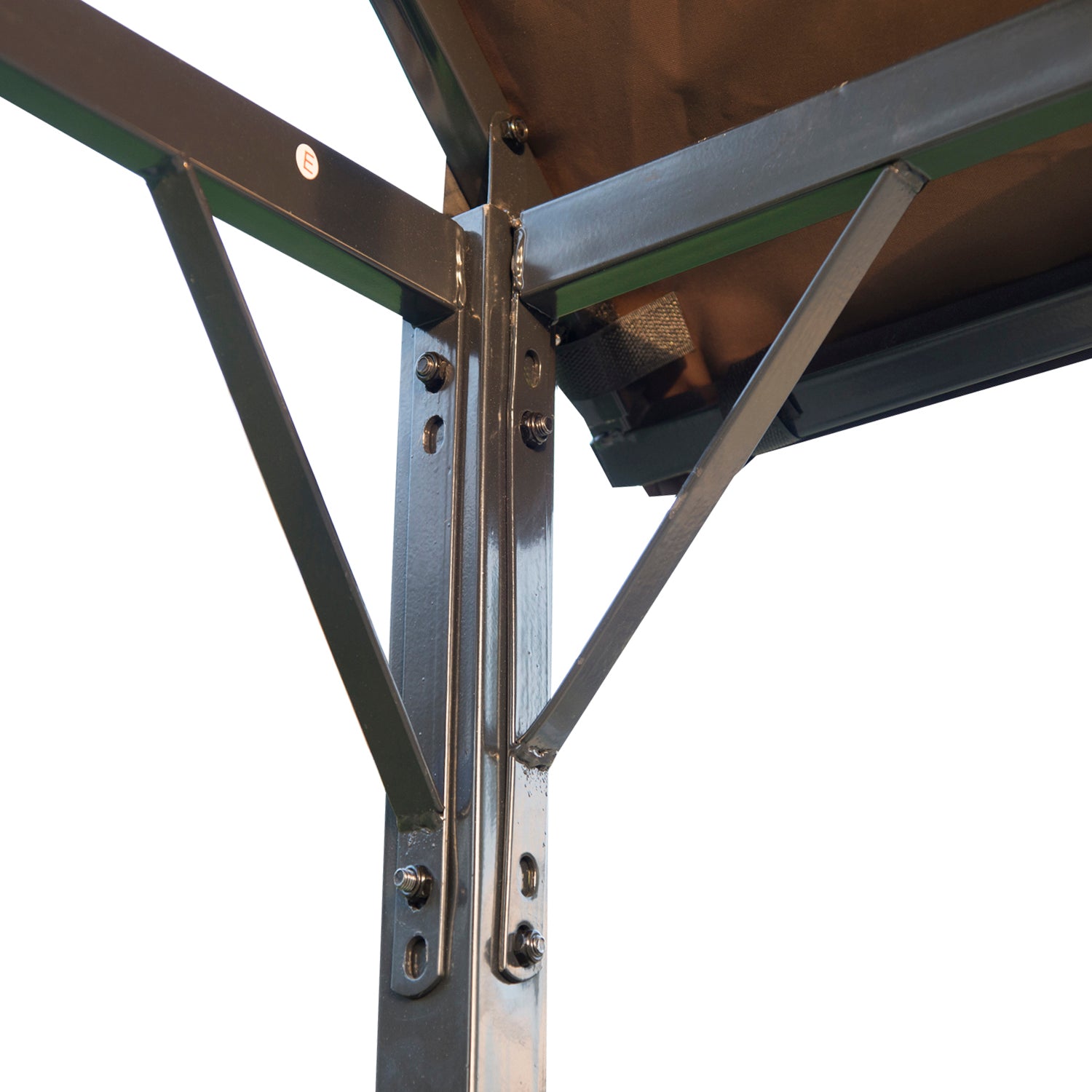 Kozy Metal Smoking Gazebo Marquee Garden Patio BBQ Tent Grill Canopy Awning Shelter - Coffee