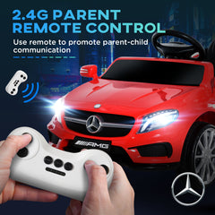 HOMCOM Compatible for 6V Kids Ride On Car Mercedes Benz GLA Licensed Toy toddler with Music Remote Control Rechargeable Headlight Two Speed Red