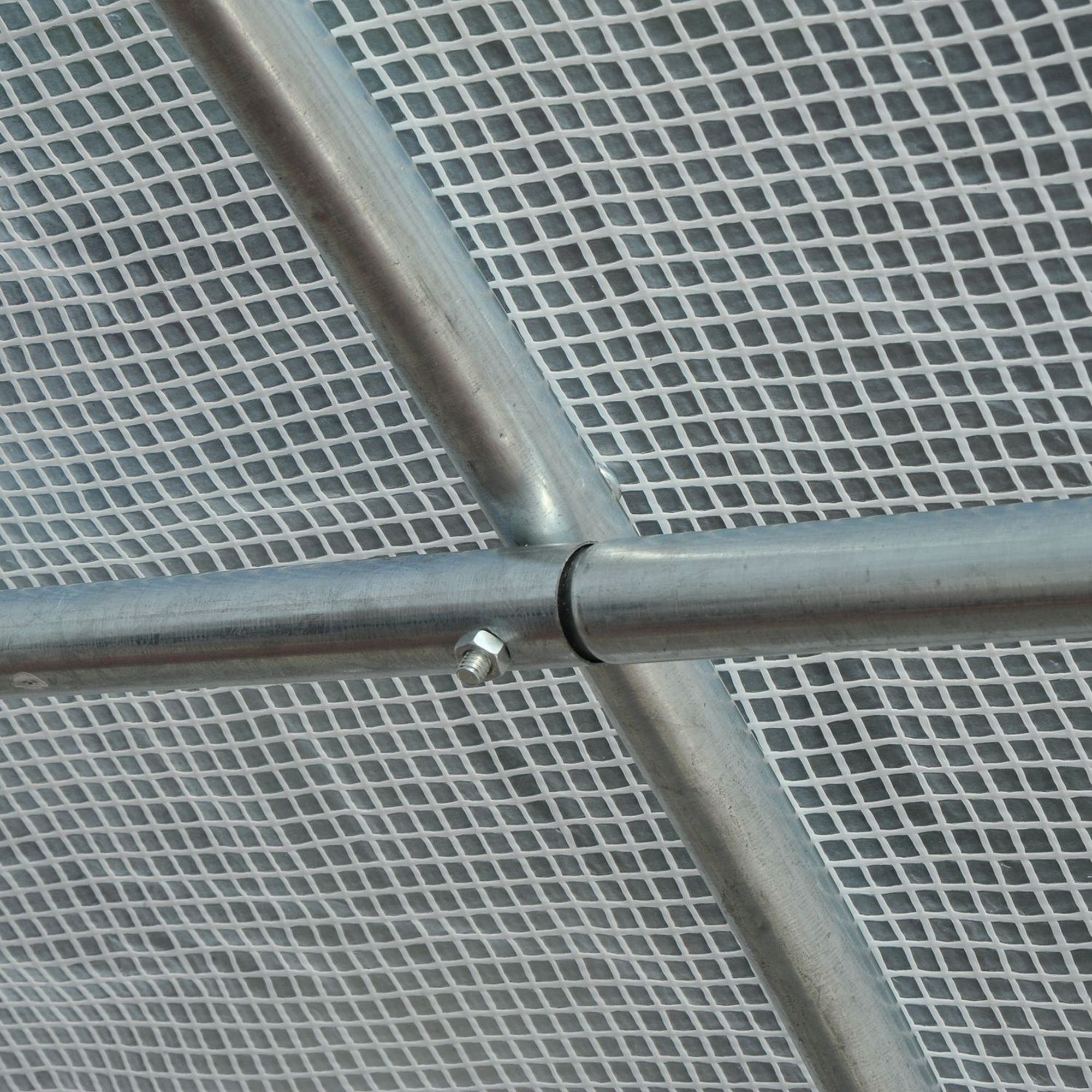 Kozy 6 x 3 x 2 m Polytunnel Greenhouse, Walk in Polytunnel Tent with Metal Frame, Zippered Door and 8 Windows for Garden and Backyard, White