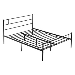 Kozy King Metal Bed Frame Solid Bedstead Base with Headboard and Footboard, Metal Slat Support and Underbed Storage Space, Bedroom Furniture, Black