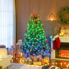 Kozy - 180cm Carolina Pine Christmas Tree with Colourful DIY Synchronized LED Lights and Remote