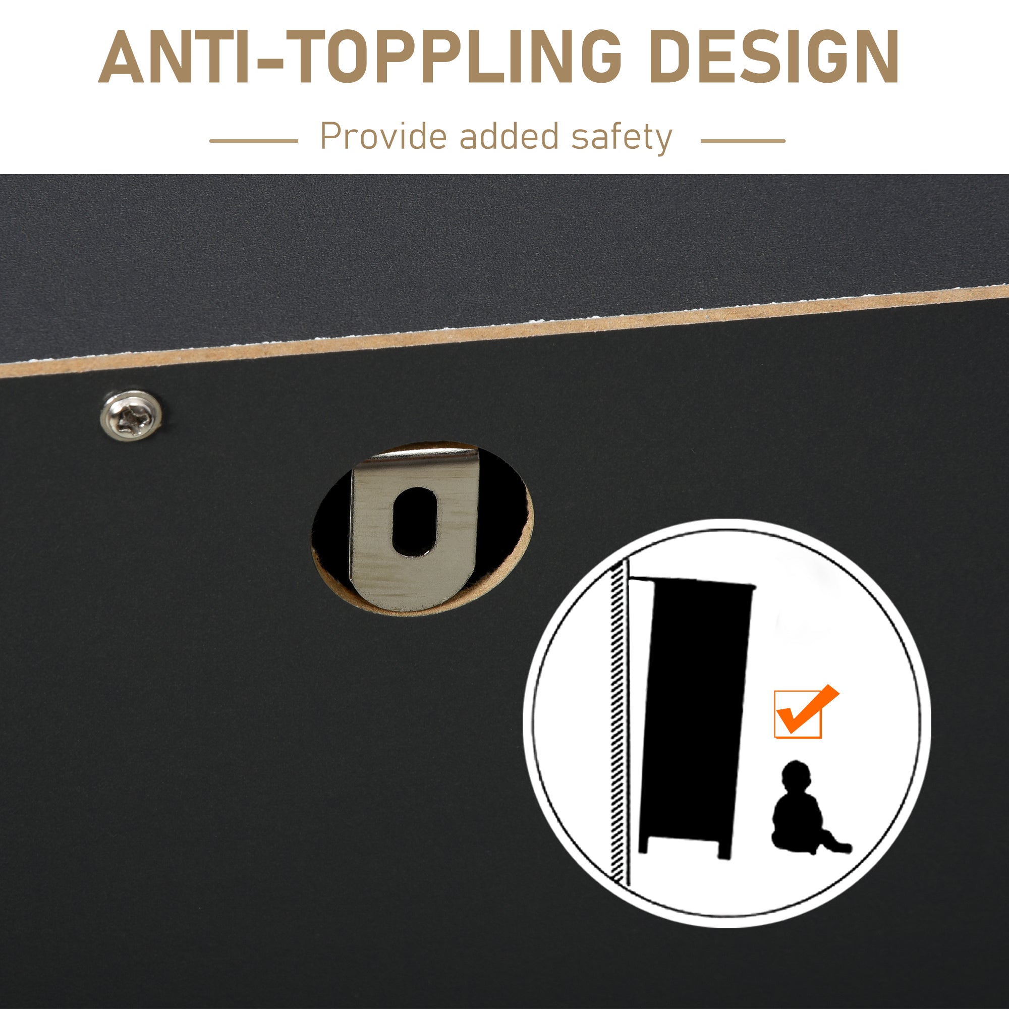 Kozy Chest of Drawers, 5 Drawer Storage Cabinet Sideboards with Metal Handles Freestanding Dresser for Bedroom, Living Room