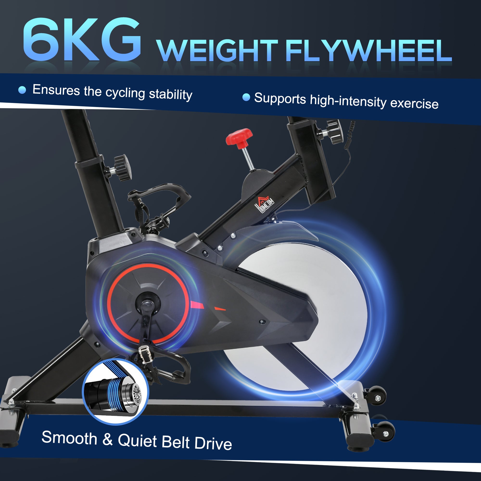 Kozy Indoor Upright Exercise Bike Machine, with Adjustable Seat, Resistance, Handlebar, LCD Display